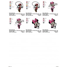Package 3 Minnie Mouse 06 Embroidery Designs